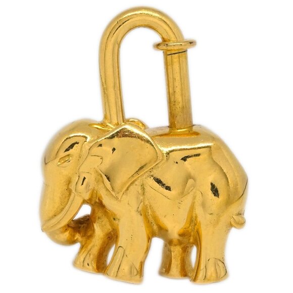 Hermes 1988 Elephant Cadena Gold Small Good 165788 - Picture 1 of 4